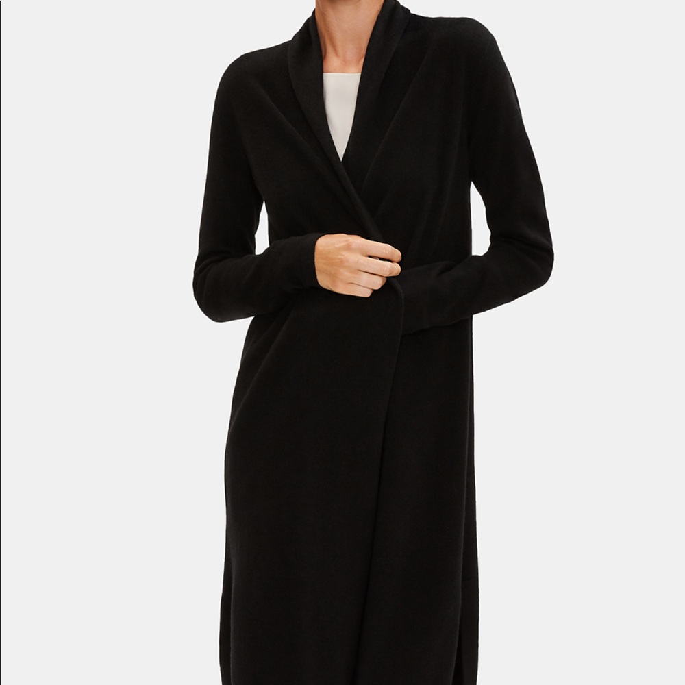 Eileen Fisher 100% cashmere long open sweater